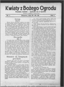 Kwiaty z Bożego Ogrodu : bezpłatny dodatek [do Dziennika Pomorskiego] - wychodzi raz w tygodniu 1930.07.27, R. 1, nr 1