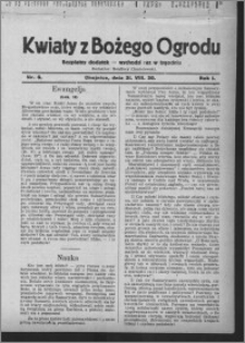 Kwiaty z Bożego Ogrodu : bezpłatny dodatek [do Dziennika Pomorskiego] - wychodzi raz w tygodniu 1930.08.31, R. 1, nr 6