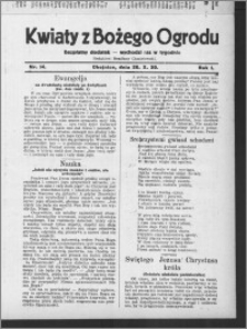 Kwiaty z Bożego Ogrodu : bezpłatny dodatek [do Dziennika Pomorskiego] - wychodzi raz w tygodniu 1930.10.26, R. 1, nr 14