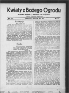 Kwiaty z Bożego Ogrodu : bezpłatny dodatek [do Dziennika Pomorskiego] - wychodzi raz w tygodniu 1930.11.23, R. 1, nr 18