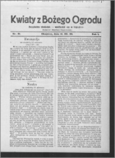 Kwiaty z Bożego Ogrodu : bezpłatny dodatek [do Dziennika Pomorskiego] - wychodzi raz w tygodniu 1930.12.14, R. 1, nr 21