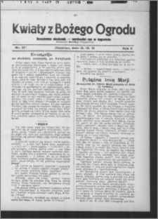 Kwiaty z Bożego Ogrodu : bezpłatny dodatek [do Dziennika Pomorskiego] - wychodzi raz w tygodniu 1931.09.13, R. 2, nr 37