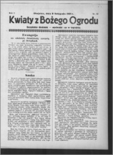 Kwiaty z Bożego Ogrodu : bezpłatny dodatek [do Dziennika Pomorskiego] - wychodzi raz w tygodniu 1931.11.08, R. 2, nr 45