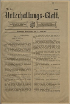 Unterhaltungs-Blatt. Nr. 24 (11 czerwca 1903) / redaktor odpowiedzialny Karl Bendisch