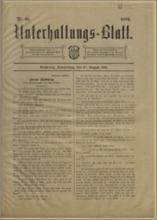 Unterhaltungs-Blatt. Nr. 35 (27 sierpnia 1903) / redaktor odpowiedzialny Karl Bendisch