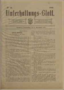 Unterhaltungs-Blatt. Nr. 36 (3 września 1903) / redaktor odpowiedzialny Karl Bendisch