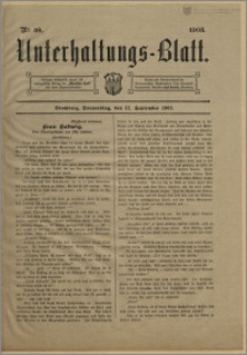 Unterhaltungs-Blatt. Nr. 38 (17 września 1903) / redaktor odpowiedzialny Karl Bendisch