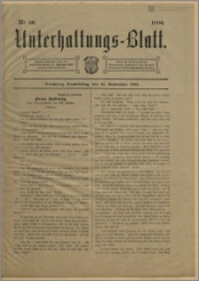 Unterhaltungs-Blatt. Nr. 39 (24 września 1903) / redaktor odpowiedzialny Karl Bendisch