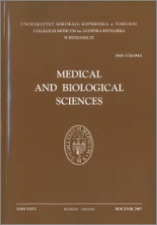 Medical and Biological Sciences 2007, T. XXI, nr 2
