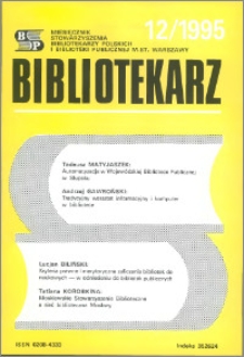 Bibliotekarz 1995, nr 12