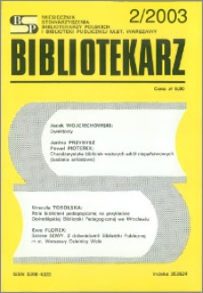 Bibliotekarz 2003, nr 2