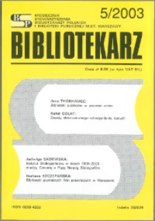 Bibliotekarz 2003, nr 5