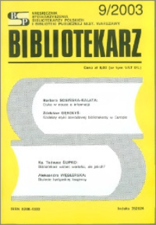 Bibliotekarz 2003, nr 9