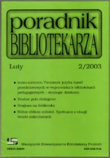 Poradnik Bibliotekarza 2003, nr 2