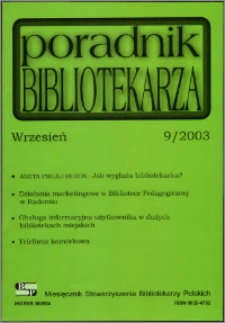 Poradnik Bibliotekarza 2003, nr 9