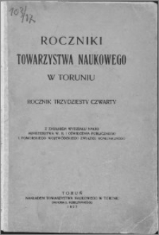 Roczniki Towarzystwa Naukowego w Toruniu, R. 34, (1927)