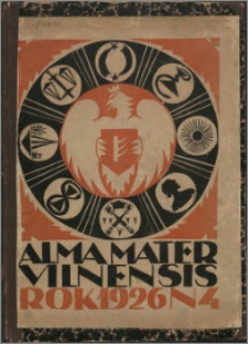 Alma Mater Vilnensis 1926, z. 4