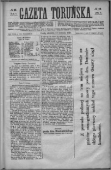 Gazeta Toruńska 1874, R. 8 nr 83 (drugie wyd.)