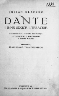 Dante i inne szkice literackie