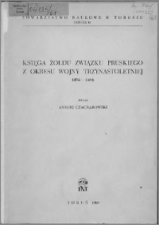 Księga żołdu Związku Pruskiego z okresu wojny trzynastoletniej 1454-1466