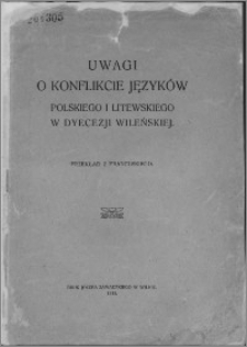 Uwagi o konflikcie języków polskiego i litewskiego w dyecezji wileńskiej