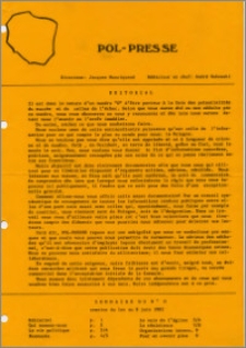Pol-Presse 1982 no 0 (9 juin)