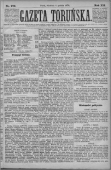 Gazeta Toruńska 1878, R. 12 nr 279