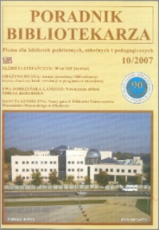 Poradnik Bibliotekarza 2007, nr 10