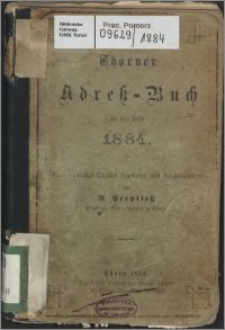 Thorner Adress-Buch für das Jahr 1884