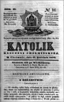 Katolik Dyecezyi Chełmińskiej 1850.04.17 nr 16