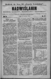 Nadwiślanin : tygodnik handlowy, przemysłowy i ekonomiczny 1874, R. 2 nr 17