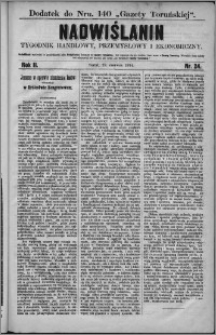 Nadwiślanin : tygodnik handlowy, przemysłowy i ekonomiczny 1874, R. 2 nr 24