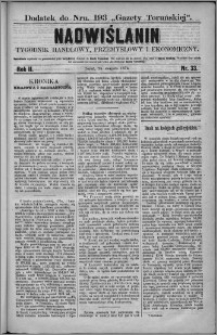 Nadwiślanin : tygodnik handlowy, przemysłowy i ekonomiczny 1874, R. 2 nr 33