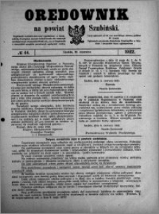 Orędownik na powiat Szubiński 1922.06.10 R.3 nr 44