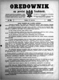Orędownik na powiat Szubiński 1922.06.12 R.3 nr 45