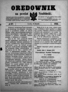 Orędownik na powiat Szubiński 1922.08.30 R.3 nr 67
