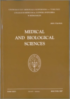 Medical and Biological Sciences 2007, T. XXI, nr 1