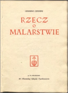 Rzecz o malarstwie