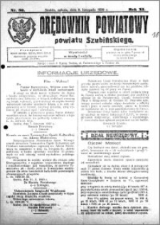 Orędownik Powiatowy powiatu Szubińskiego 1930.11.08 R.11 nr 90