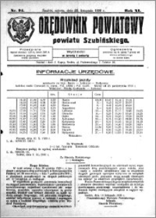 Orędownik Powiatowy powiatu Szubińskiego 1930.11.22 R.11 nr 94