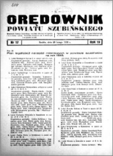 Orędownik powiatu Szubińskiego 1938.02.26 R.19 nr 17