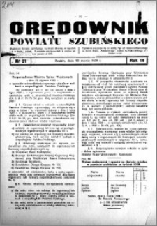 Orędownik powiatu Szubińskiego 1938.03.12 R.19 nr 21