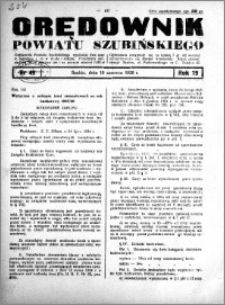 Orędownik powiatu Szubińskiego 1938.06.18 R.19 nr 49