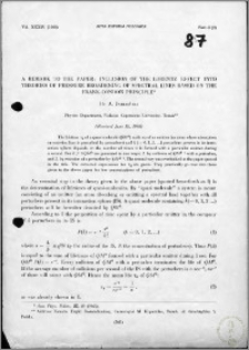 A Remark to the Paper: Inclusion of the Lorentz Effect into Theories of Pressure Broadening of Spectral Lines based on the Franck-Condon Principle