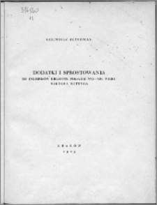 Dodatki i sprostowania do exlibrisów bibljotek polskich XVI-XIX wieku Wiktora Wittyga