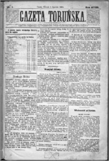 Gazeta Toruńska 1884, R. 18 nr 1