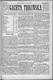 Gazeta Toruńska 1884, R. 18 nr 40