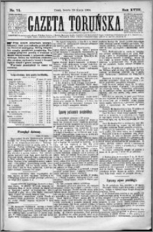 Gazeta Toruńska 1884, R. 18 nr 74