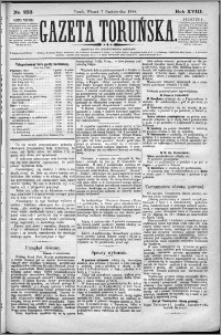 Gazeta Toruńska 1884, R. 18 nr 233