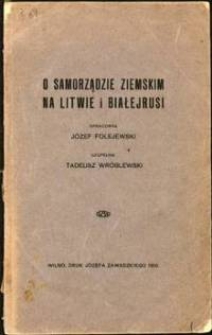 O samorządzie ziemskim na Litwie i Białejrusi